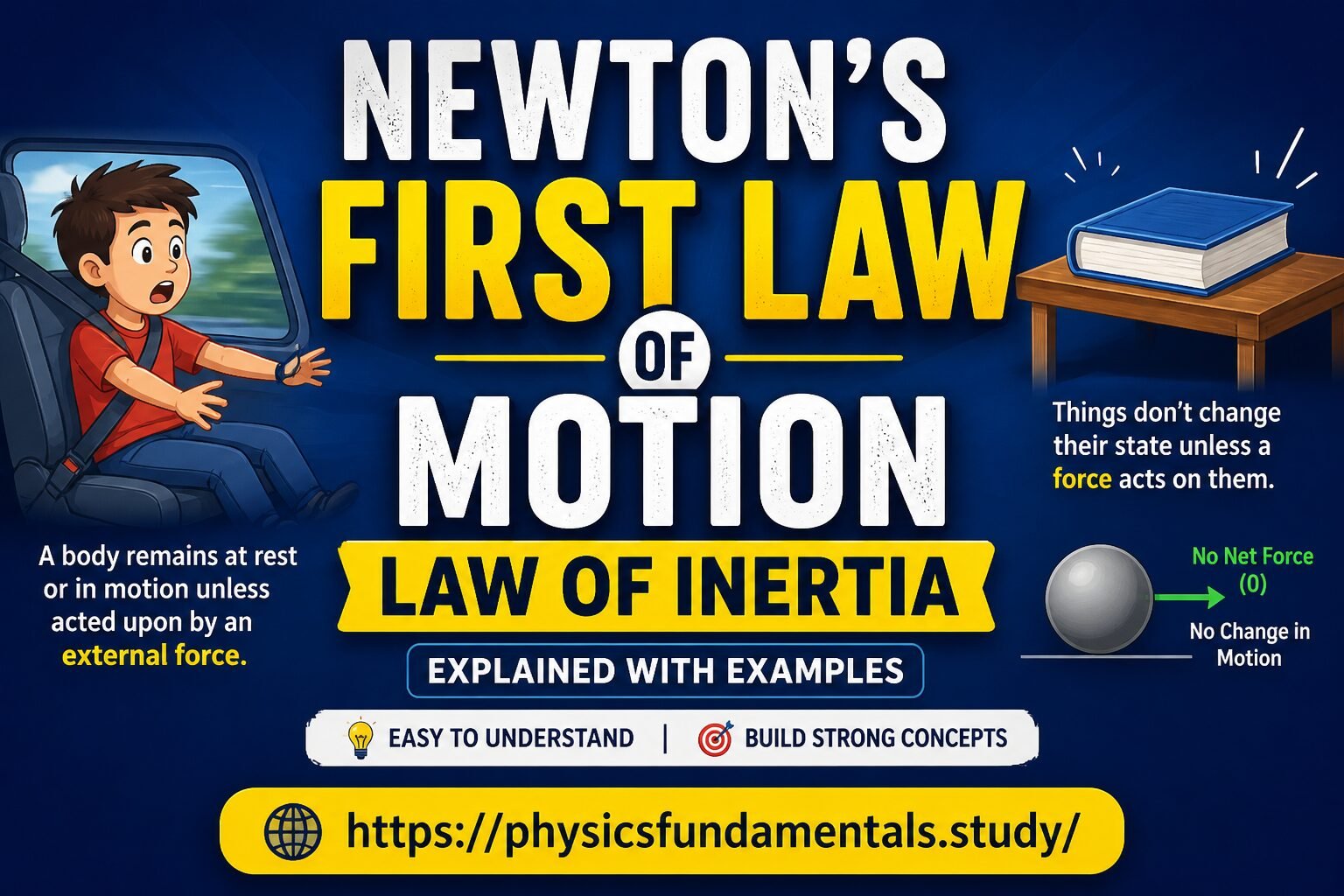 Newton's First Law Of Motion - Law Of Inertia